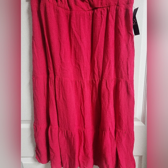 New York & Company Pink Mini Sundress with Tiered Ruffles for Casual Wear - Picture 4 of 6